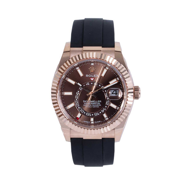 Rolex Sky-Dweller 42 Chocolate Dial Watch | Rose Gold