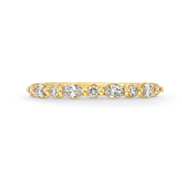 Tacori Sculpted Crescent Marquise Round Diamond Wedding Band