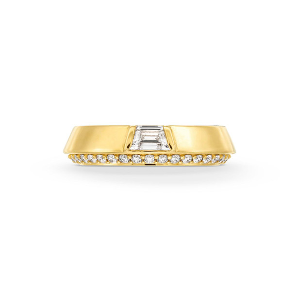 Trapezoid Diamond Eternity Wedding Band