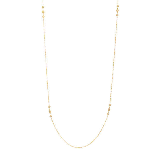 Three Station Diamond Necklace