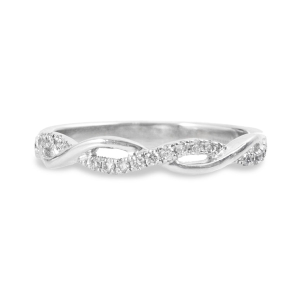 Diamond Twist Wedding Band (0.15tw)