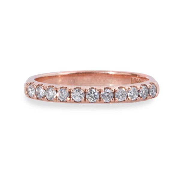 Rose Gold Shared Prong Diamond Wedding Band (0.33tw)
