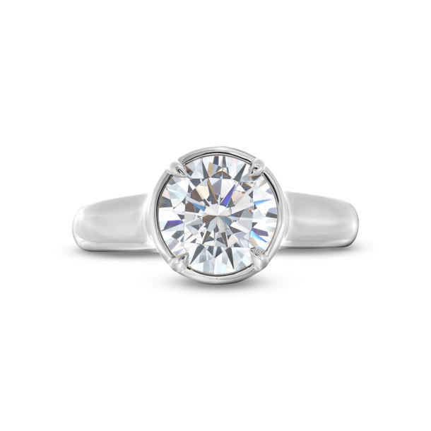 Uneek Round Diamond Under Halo Engagement Setting
