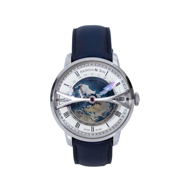 Arnold & Son Globetrotter 45 Watch | Stainless Steel