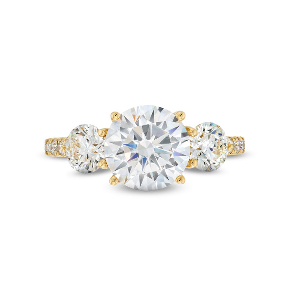A. Jaffe Three Stone Hidden Halo Engagement Setting