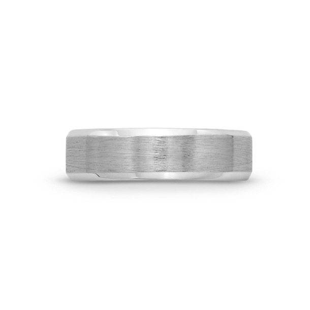 Satin High Polished Edge 6mm Wedding Band
