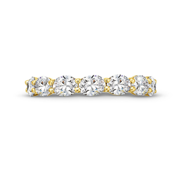 Oval Diamond Horizontal Eternity Wedding Band