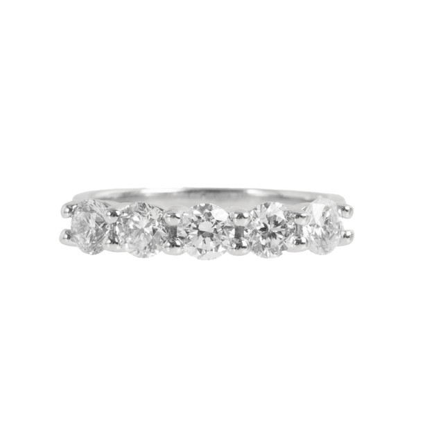 Shared Prong 5 Diamond Wedding Band (1.50tw)