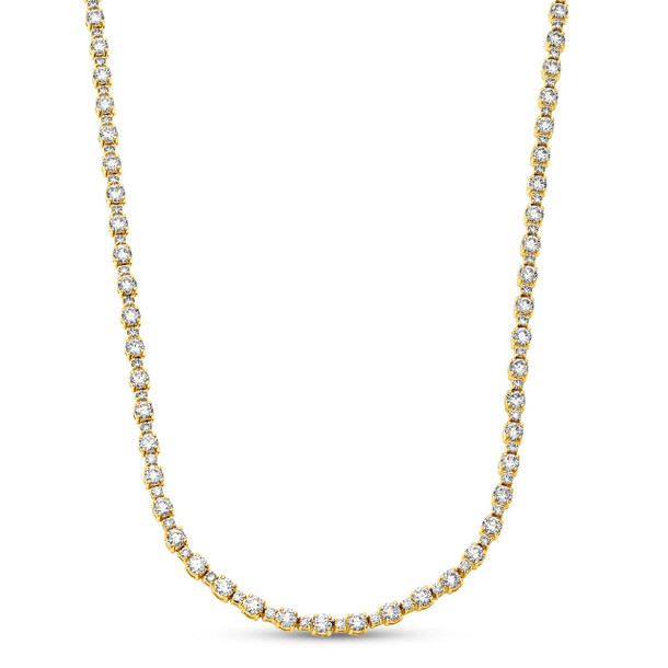 Round Diamond Tennis Necklace