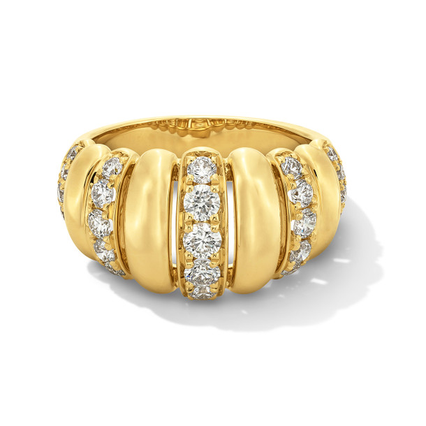 Graduated Diamond Dome Ring