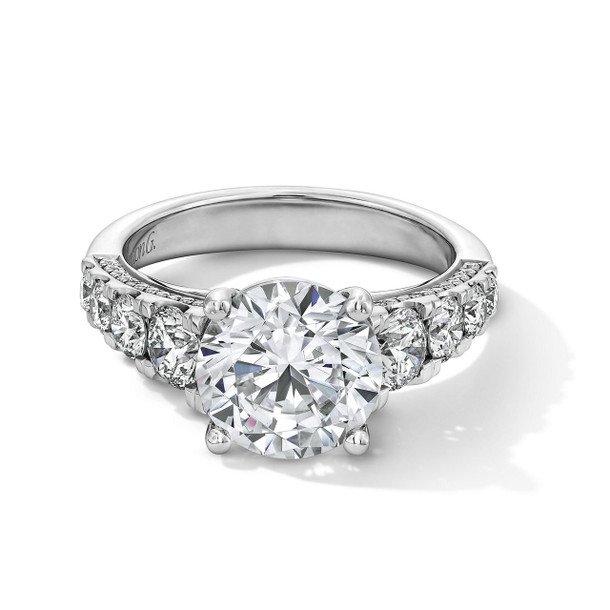 Simon G. Three Sided Graduated Diamond Engagement Setting