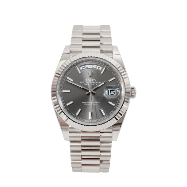 Rolex Day-Date 40 Slate Dial Watch | White Gold