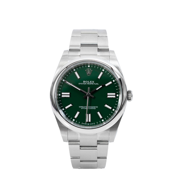 Rolex Oyster Perpetual 41 Green Dial Watch | Oystersteel