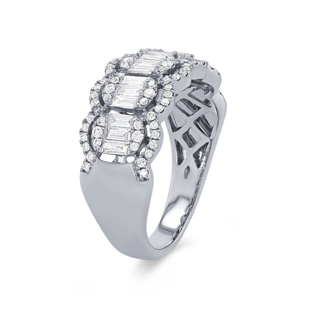 Scalloped Multi-Shape Diamond Band
