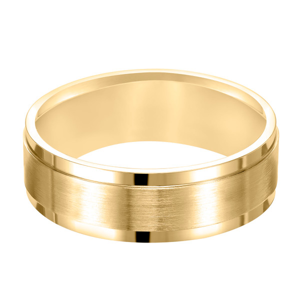 Matte and Polished Edge Wedding Band