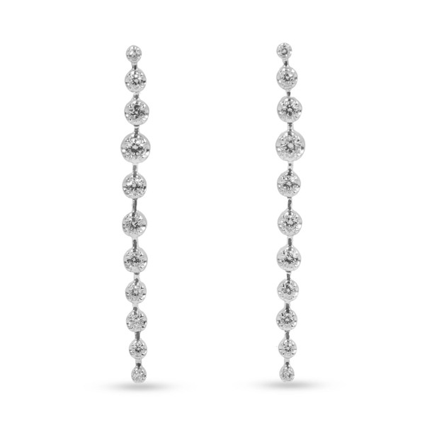 Graduating Diamond Drop Earrings