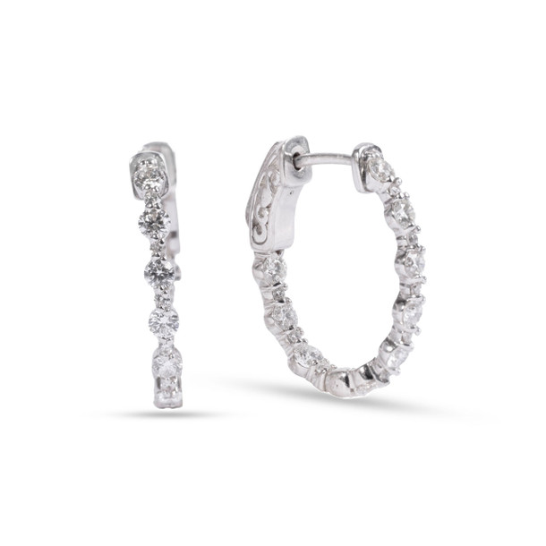 Diamond Inside-Out Hoop Earrings (1.28tw)