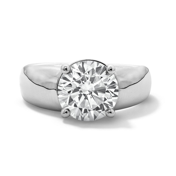 Wide Band Solitaire Engagement Setting by Adorette