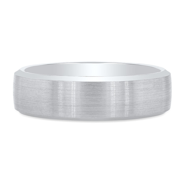 Matte Bevel Edge Wedding Band