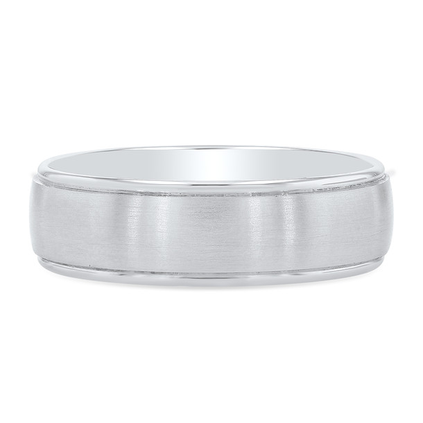 Satin Polished Edge Wedding Band