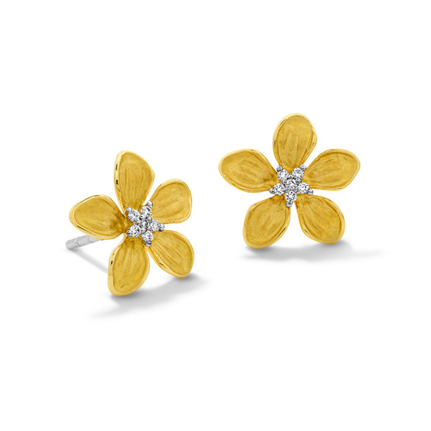 Simon G. Diamond Flower Stud Earrings