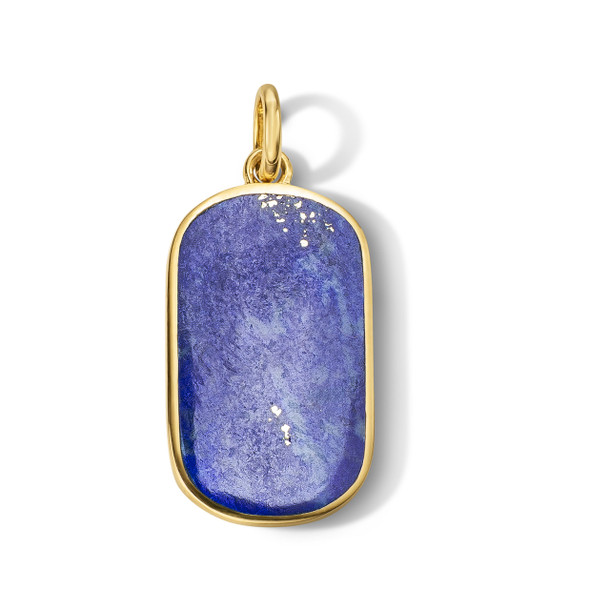 Lapis Dog Tag Charm