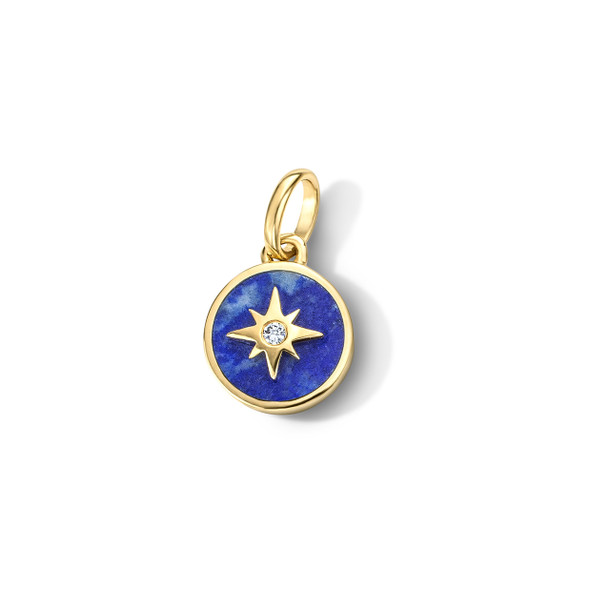 Lapis Diamond Small Starburst Charm