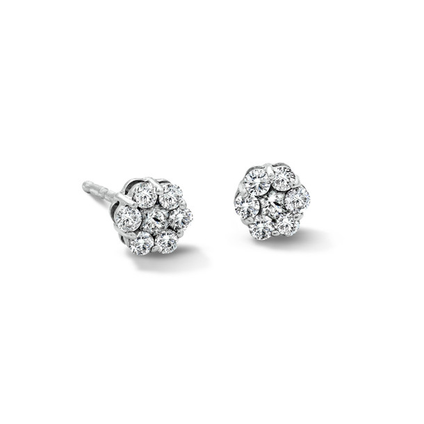 Cluster Diamond Stud Earrings