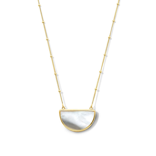 Mother of Pearl Half-Moon Necklace