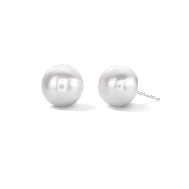 Freshwater Button Pearl Stud Earrings