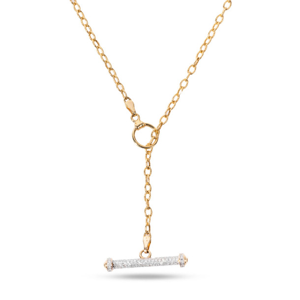Pave Diamond Bar Toggle Necklace