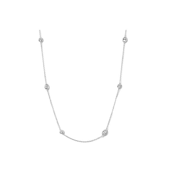 Lab Grown Diamond Mixed Shape Station Necklace