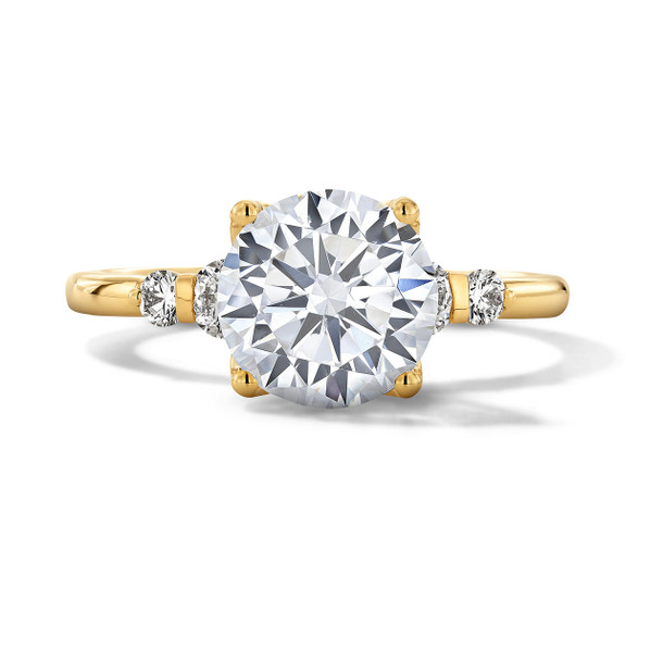 Tulip Prong Graduated Side Diamond Engagement Setting by Adorette