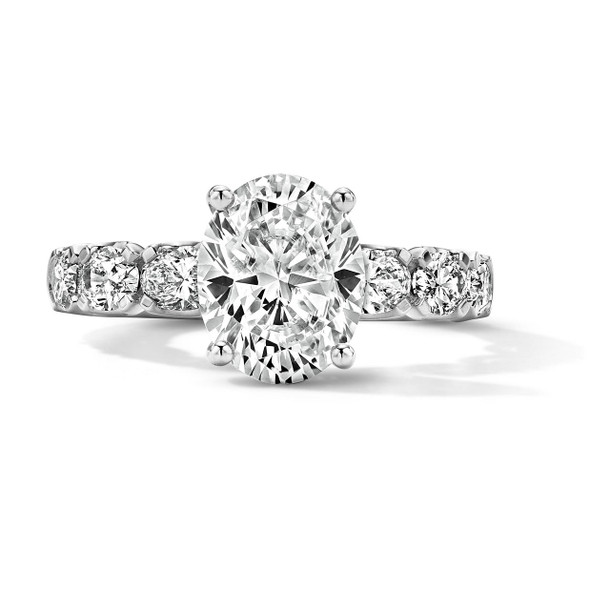 Uneek Oval Side Diamond Engagement Setting