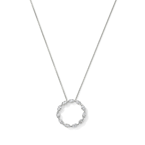 Lab Grown Marquise Diamond Circle Necklace