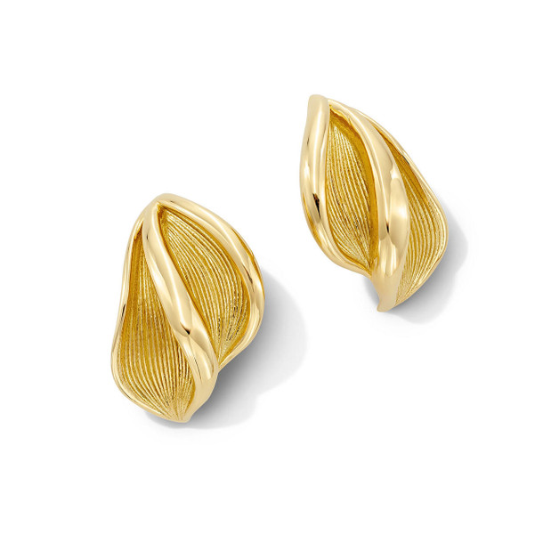 Tacori Gold Petal Stud Earrings