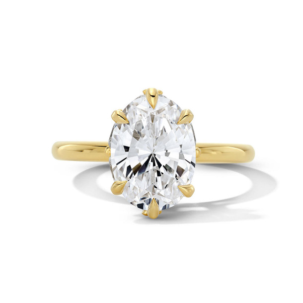 Michael M. Solitaire Oval Diamond Hidden Halo Engagement Setting