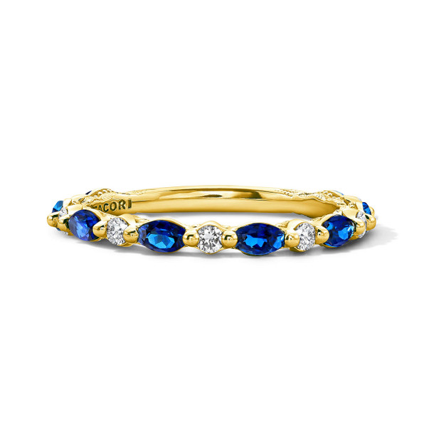 Tacori Sapphire & Diamond 3/4 Way Wedding Band