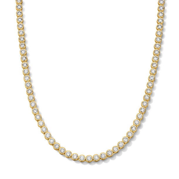 Bezel Set Diamond Tennis Necklace