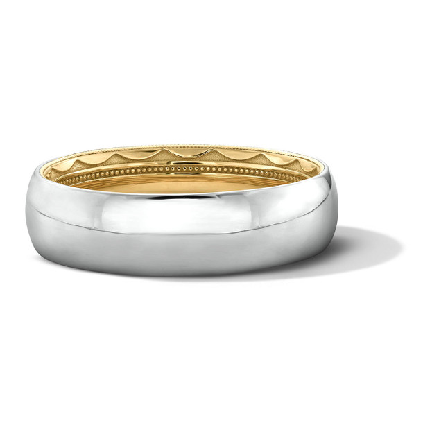 Tacori Classic Two-Tone Rounded High Polish Finish Wedding Band