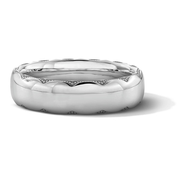 Tacori Wide Crescent Milgrain Edge Wedding Band