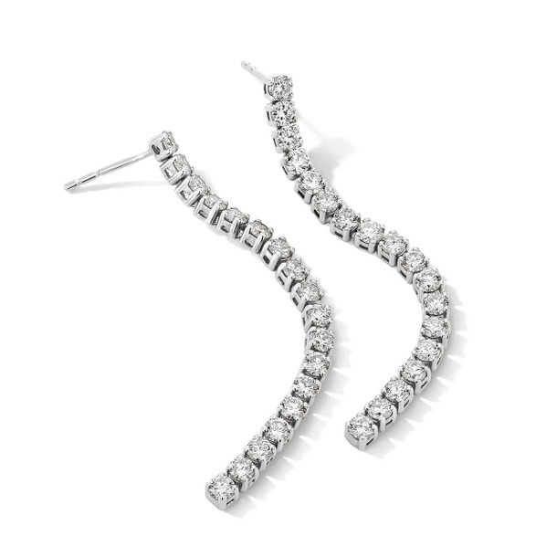 Lab Grown Diamond Line Drop Earrings