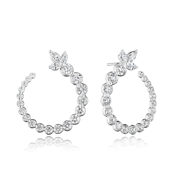 Verragio Graduated Diamond Circle Earrings