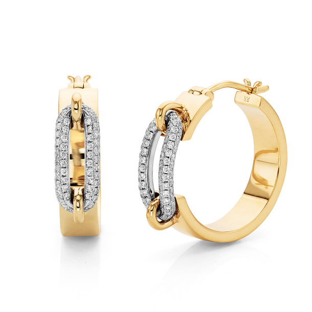 Michael M. Pave Diamond Link Earrings