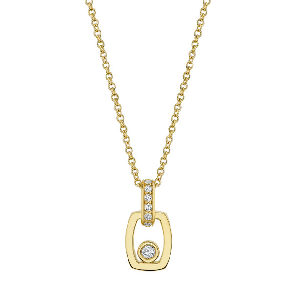 Michael M. Bezel Diamond Drop Link Necklace