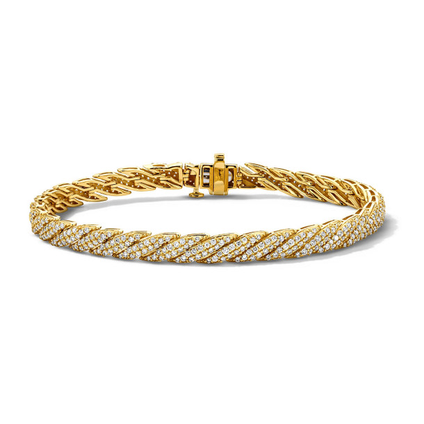 Gold Diamond Twist Bracelet