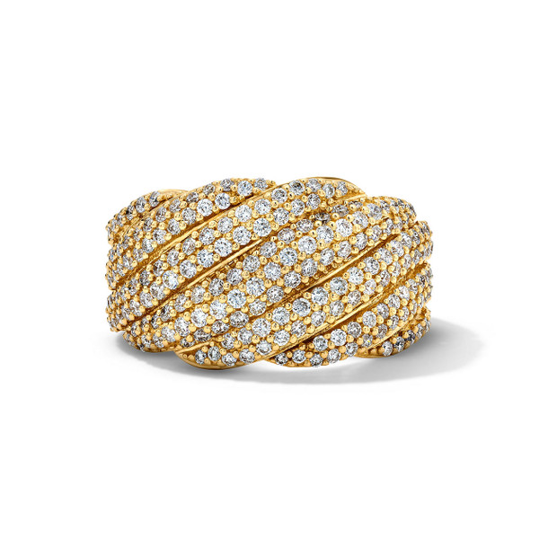 Pave Twist Diamond Ring
