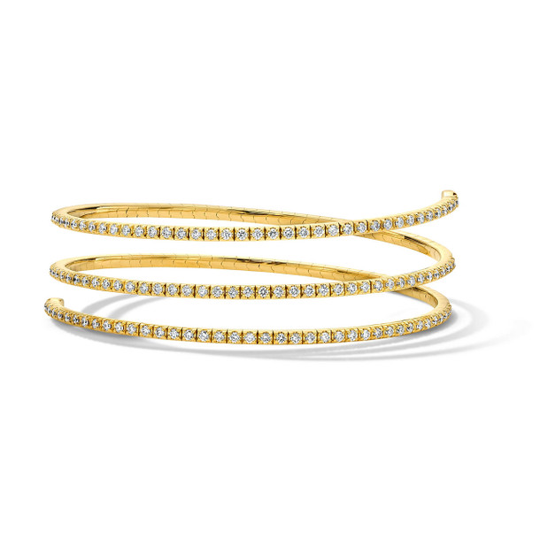 Three Flow Diamond Flexible Wrap Bracelet