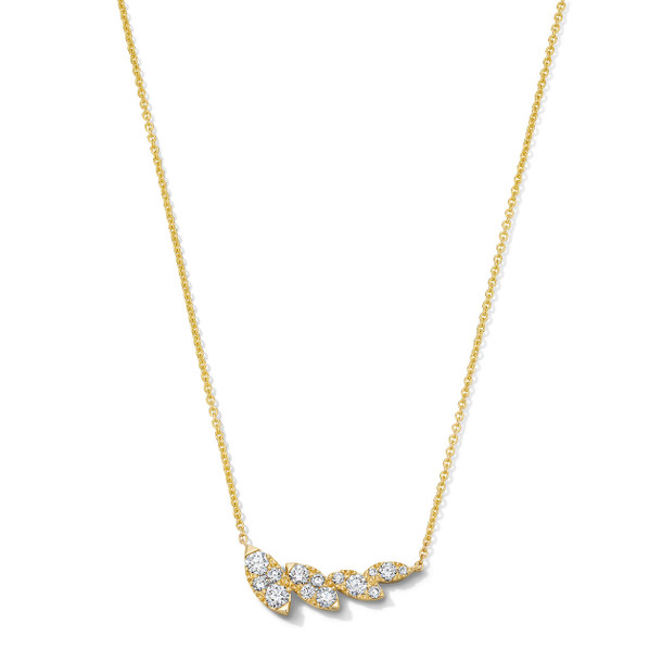 Diamond Leaf Motif Necklace