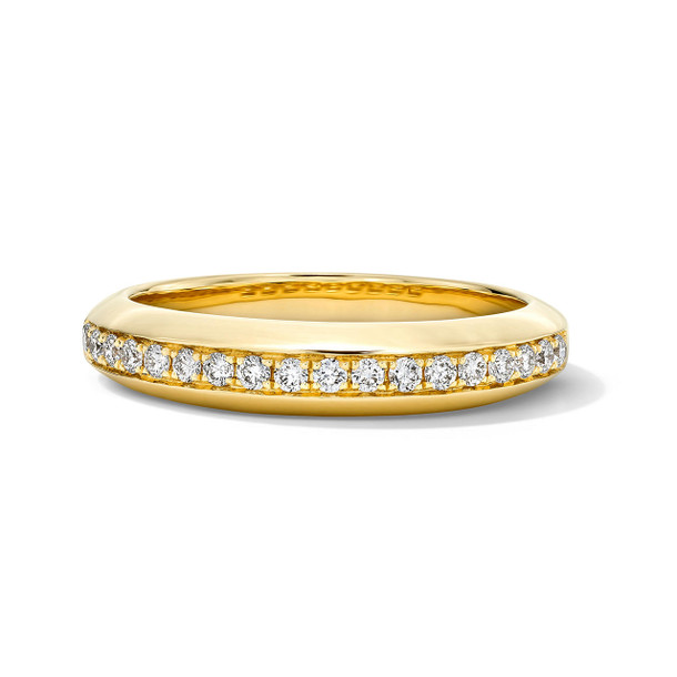Pave Diamond Channel Gold Band